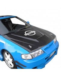 VIS Racing Carbon Fiber Hood Invader Style for Nissan Sentra 4DR 95-99