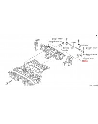 350z HR Nissan OEM Bracket Assembly-Damper Bar Rear LH 07-08