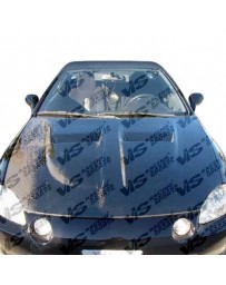 VIS Racing Carbon Fiber Hood Xtreme GT Style for Honda Civic Hatchback 88-91