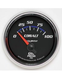 Nissan GT-R R35 AutoMeter Cobalt Short Sweep Electronic Oil Pressure Gauge 100 PSI - 52mm