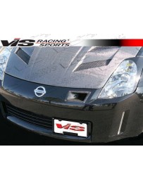 VIS Racing 2002-2005 Honda Civic Hb Titanium Silver Oem Style Carbon Fiber Hood