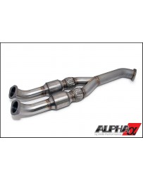 AMS Performance 2009+ Nissan GT-R R35 Alpha 90mm Midpipe with Race Cats 76mm Exit
