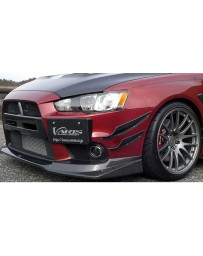 Varis Carbon Front Bumper System 3 Version 2 w/Version 1 Carbon Fiber Lip Mitsubishi EVO X CZ4A 08-15