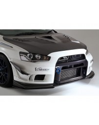 Varis Front Bumper Version 2 w/Carbon Super Taikyu Under Lip Mitsubishi EVO X CZ4A 08-15