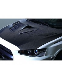 Varis Carbon Vented Hood Version 2 Ultimate with Duct Mitsubishi EVO X CZ4A 08-15