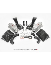 AMS Performance 13-15 Porsche 911 Turbo/Turbo S (991.1) Alpha Intercooler Kit with Carbon Fiber Shrouds