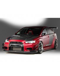 Varis Front Bumper and Front Diffuser Set Mitsubishi EVO X CZ4A 08-15