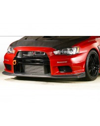 Varis Carbon Front Bumper Under Lip Version 1 Replacement Mitsubishi EVO X CZ4A 08-15