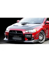 Varis Front Carbon Lip Mitsubishi EVO X CZ4A 08-15