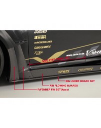 Varis Carbon Wide Body Front Fender Fin Set 4-Piece Toyota GT-86 ZN6 13-15