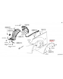 370z Nissan OEM Nismo Front Fender Molding, LH QAB 09+