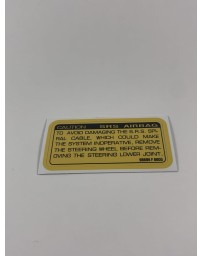300ZX Z32 Blaster Z 1990-1993 Label-Caution, Air Bag Decal