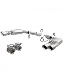 MagnaFlow Axle-Back Exhaust Kit 3" Competition Series Stainless Steel With 4" Polished Quad Tips GT 2018-2020