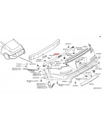 350z HR Z33 Nissan OEM Nismo V3 Rear Bumper Grille LH 07-08