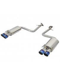 Lexus RC 16-17 200T 2.0L aFe Takeda 2in. SS Axle-Back Exhaust System with Polished Blue Tips