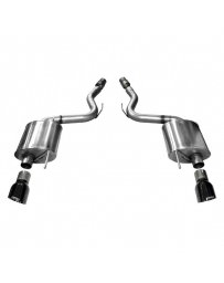 Mustang 2015+ Corsa 3in Axle Back Exhaust Black Dual Tips (Touring)