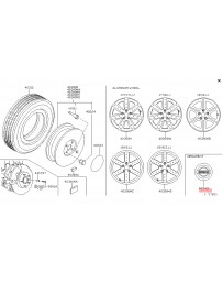 370z Z34 Nissan OEM Ornament Disc Wheel 09-10