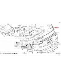 350z Z33 Nissan OEM Rear RH Bumper Moulding