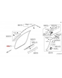 370 Z34 Nissan OEM Front Door Body Trim Welt, RH
