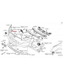 370z Z34 Nissan OEM Spacer Front Bumper Side