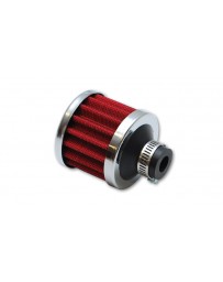 Vibrant Performance Crankcase Breather Filter - Clamp on Style with Chrome Cap, .375" Inlet ID