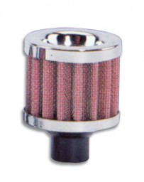 Vibrant Performance Crankcase Breather Filter w/ Chrome Cap, 1/2" Inlet I.D.