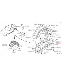 370z Z34 Nissan OEM Protector Body Side Sill LH