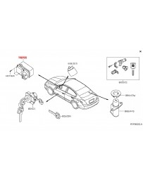 370z Z34 Nissan OEM Lock Set Steering 09-12