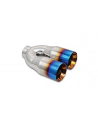 Vibrant Performance Dual 3.5" Round Stainless Steel Tips with Burnt Blue Finish