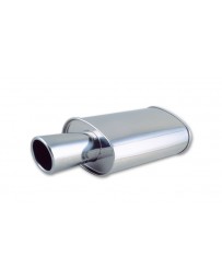 Vibrant Performance STREETPOWER Oval Muffler with 4" Round Angle Cut Tip (2.5" inlet)