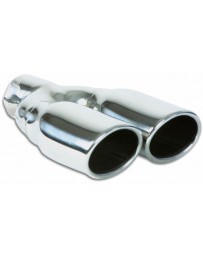 Vibrant Performance Dual 3.25" x 2.75" Oval Stainless Steel Tips (Single Wall, Angle Cut)