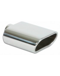 Vibrant Performance 5.5" x 3" Oval Stainless Steel Tip (Single Wall, Angle Cut)