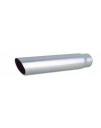 Vibrant Performance 3" Round Stainless Steel Tip (Single Wall, Angle Cut) - 2.5" inlet, 18" long