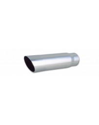 Vibrant Performance 3.5" Round Stainless Steel Tip (Single Wall, Angle Cut) - 3" inlet, 11" long