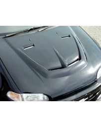 ChargeSpeed 92-95 Civic Coupe/ HB Vented FRP Hood