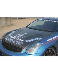 ChargeSpeed 03-07 Infiniti G-35 Coupe Vented FRP Hood
