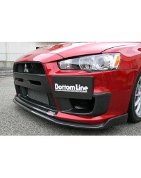 ChargeSpeed 08-16 Evo X Bottom Line Type-2 Front Lip Carbon